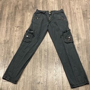 Men gs115 black cargo pants 34x40